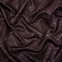 Ткань Блэкаут для штор &quot;Ледовое тиснение цвет Темно-Коричневый&quot; (на отрез)  в Миассе