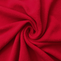 Флис Односторонний 130 гр/м2, цвет Красный (на отрез)  в Миассе