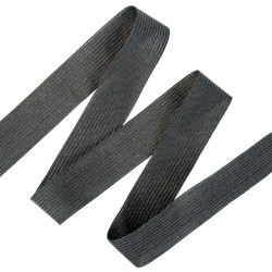 Окантовочная лента-бейка, цвет Чёрный 22мм (на отрез)  в Миассе