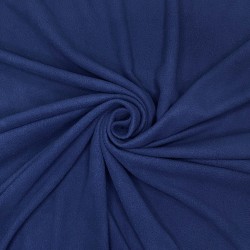 Ткань Флис Односторонний 130 гр/м2, цвет Темно-синий (на отрез)  в Миассе