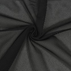 Трикотажная Сетка 75 г/м2, цвет Черный (на отрез)  в Миассе