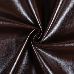 Ткань Дерматин (Кожзам) для мебели, цвет Темно-Коричневый (на отрез)  в Миассе