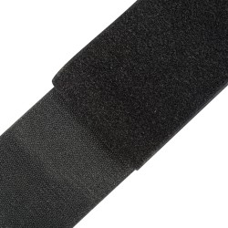 Контактная лента 100мм цвет Чёрный (велькро-липучка, на отрез)  в Миассе