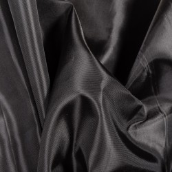Ткань подкладочная Таффета 190Т, цвет Черный (на отрез)  в Миассе