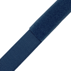 Контактная лента 25мм цвет Синий (велькро-липучка, на отрез)  в Миассе