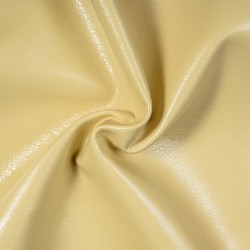 Ткань Дерматин (Кожзам) для мебели, цвет Кремовый (на отрез)  в Миассе