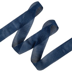Окантовочная лента-бейка, цвет Синий 22мм (на отрез)  в Миассе