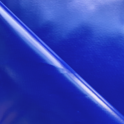 Ткань ПВХ 450 гр/м2, Синий (Ширина 160см), на отрез  в Миассе