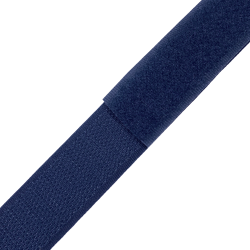 Контактная лента 25мм цвет Тёмно-Синий (Велькро-липучка), на отрез  в Миассе