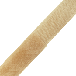 Контактная лента 25мм цвет Кремовый (велькро-липучка, на отрез)  в Миассе