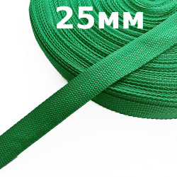 Лента-Стропа 25мм, цвет Зелёный (на отрез)  в Миассе